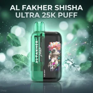 Al Fakher Crown Bar Shisha Ultra 25000 Puffs Disposable Vape – 0.5 mg Nicotine (DTL)