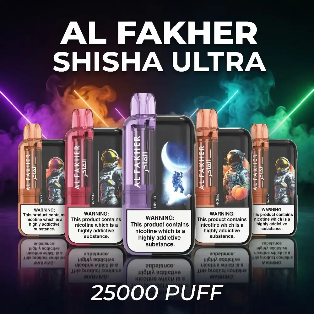 Al Fakher Crown Bar Shisha Ultra 25000 Puffs Disposable Vape – 0.5 mg Nicotine (DTL)