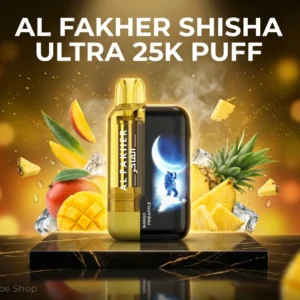 Al Fakher Crown Bar Shisha Ultra 25000 Puffs Disposable Vape – 0.5 mg Nicotine (DTL)