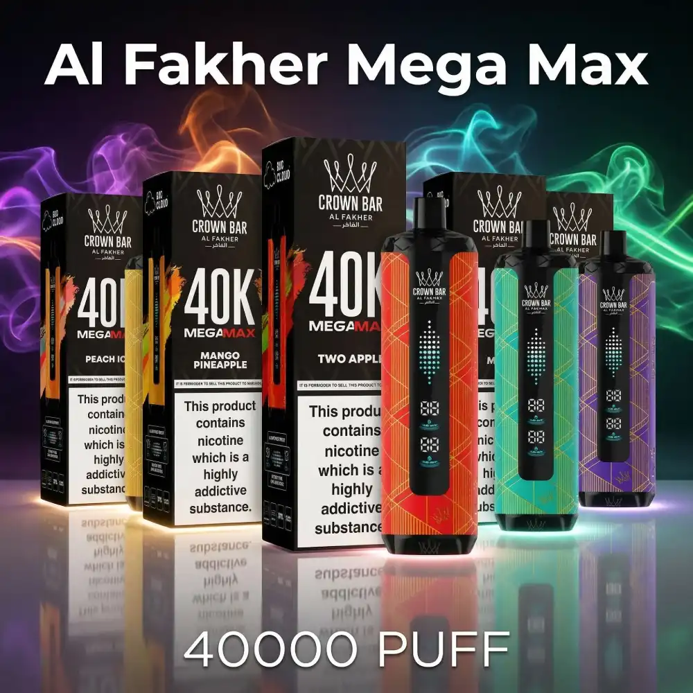 Al Fakher Mega Max 40000 Puffs Disposable Vape – 0.5 mg Nicotine (DTL)