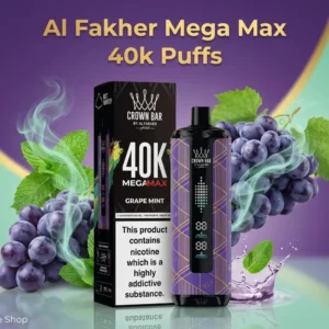 Al Fakher Mega Max 40000 Puffs Disposable Vape – 0.5 mg Nicotine (DTL)