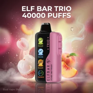 Elf Bar Trio 40000 Puffs Disposable Vape – 50 mg Nicotine (5%)