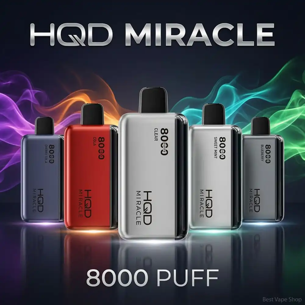 HQD Miracle 8000 Puffs Disposable Vape – 0mg Nicotine