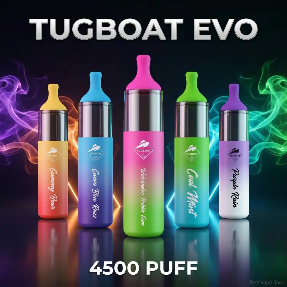 Tugboat Evo 4500 Puffs Disposable Vape – 50mg Nicotine (5%)