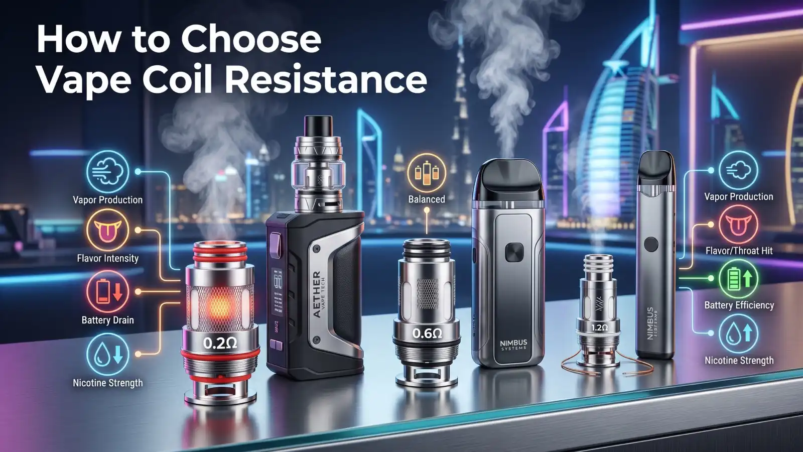 How to Choose Vape Coil Resistance: A Complete Guide for Vape Users in Dubai