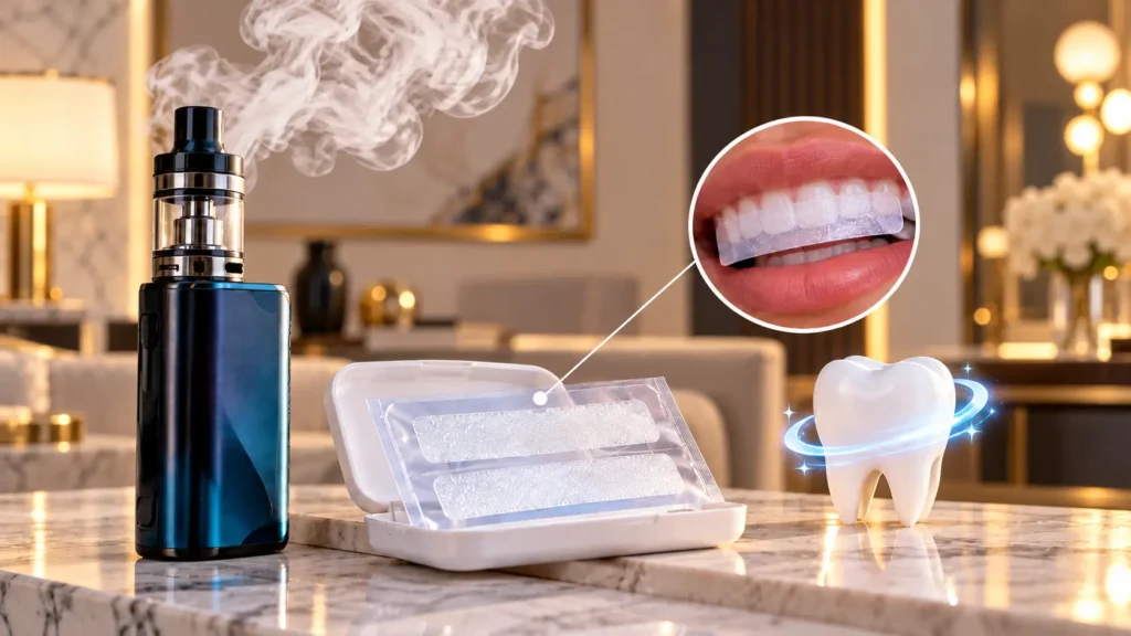 Can You Vape With Whitening Strips On? What You Should Know