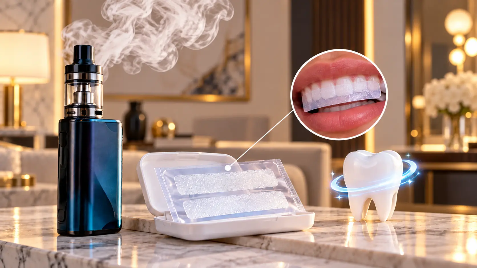 Can You Vape With Whitening Strips On? What You Should Know